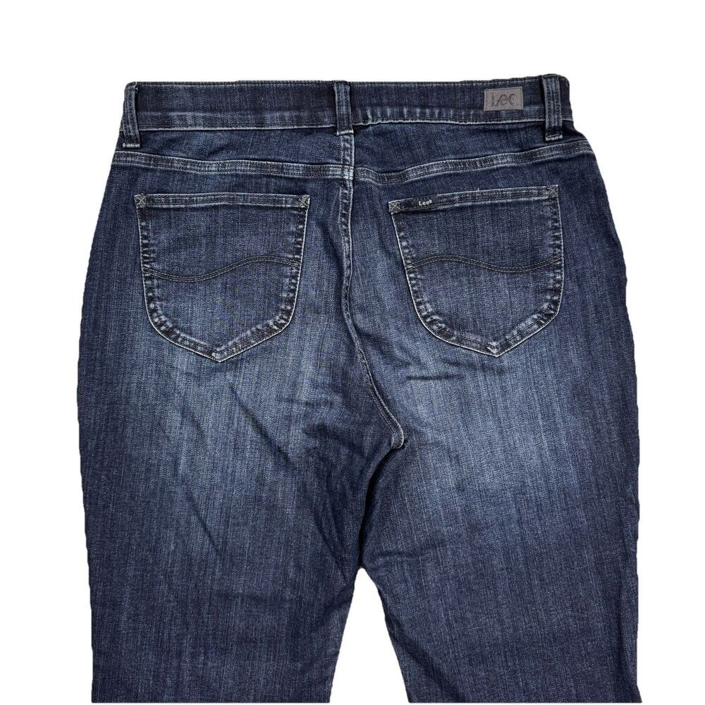 Lee Straight Leg Jeans Womens 12 Short Regular Fit Blue Denim Measures 32 x 28.5 - Picture 6 of 7